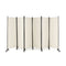 6 Panel 5.7 Feet Tall Rolling Room Divider on Wheels