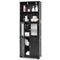 6-Tier Freestanding Bathroom Cabinet with 2 Open Compartments and Adjustable Shelves