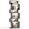 6-Tier Geometric Bookshelf with 2 Anti-Tipping Kits for Home Office