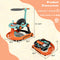 6-in-1 Baby Walker with Canopy Portable Activity Center Bouncer Rocker Combo with Music