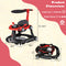 6-in-1 Baby Walker with Canopy Portable Activity Center Bouncer Rocker Combo with Music