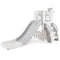 6-in-1 Toddler Slide L-shaped Playground with Basketball Hoop and Ladder
