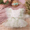 Two-piece Newborn Embroidery Floral Lace Mesh Jumpsuit