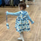 Winter New Girls' Sweater With Stringy Selvedge Flower Fleece-lined Vest Dress