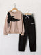 Design Sense Multicolor Hoodie Pants Two-piece Set