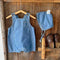 Baby Denim Overalls With Suspenders Casual Sleeveless Vest