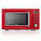700W Retro Countertop Microwave Oven with 5 Micro Power and Auto Cooking Function