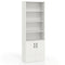 70 Inch Bookcase 6-Tier with Adjustable Shelves and 2-Door Cabinet