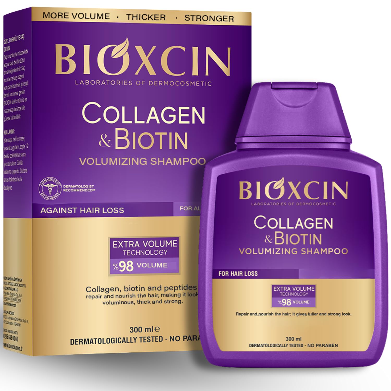 Bioxcin Collagen & Biotin Shampoo - Volume Booster | 300 ml