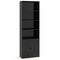 71 Inch Freestanding Bookshelf with 6 Shelves and 2-Door Cabinet