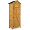 70 Inch Tall Garden Tool Storage Cabinet with Lockable Doors and Foldable Table