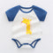 Baby Versatile Printing Bodysuit With Short Sleeves