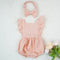 Ruffled short-sleeved girl romper wrinkle bag fart clothing