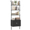 72.5 Inch Tall Bookshelf with Cabinet Anti-Tipping Kits and Metal Frame