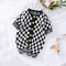 Ins New Chessboard Baby One-piece Garment Thousand Bird Pattern Knitting