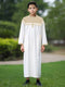 Boy's Fashion Color Contrast Button Striped Robe