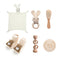 Infant Comfort Rattle Rabbit Bath Towel Gift Set