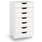 7-Drawer Chest Wooden Storage Dresser with Lockable Wheels