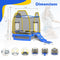 7 Feet Trampoline with Ladder and Slide for Indoor and Outdoor