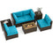 7 Pieces Outdoor Furniture Set with 32 Inch Fire Pit Table and Propane Tank Cover