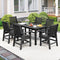 7 Pieces Patio Dining Set Outdoor HDPE Weather Resistant Table and Chairs Set