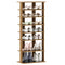 7-Tier Dual Shoe Rack Free Standing Shelves Storage Shelves Concise-Black
