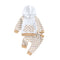 Casual Boys' Plaid Patchwork Hoodie Trousers Suit