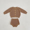 Baby Cotton Yarn Bulky Underpants Cardigan Coat Two-piece Suit
