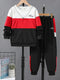 Design Sense Multicolor Hoodie Pants Two-piece Set