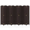 8-Panel Folding Room Divider with Hand-woven Texture and Wood Frame