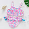 Gold-foil Nylon Two-piece Swimwear For Older Children