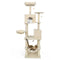 80 Inches Tall Cat Tree with 2 Large Condos and Dangling Toys