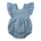 Baby Cotton And Linen Summer Strap One Piece Suit