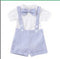 Baby Romper Bow Tie Overall Dress Set