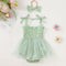 Baby Girl Mesh Camisole Princess Dress With Bowknot Headwear