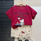 Children's Short Sleeve Striped Suit Girls Boys