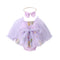Girls' Fashionable Flower Embroidered Mesh Romper