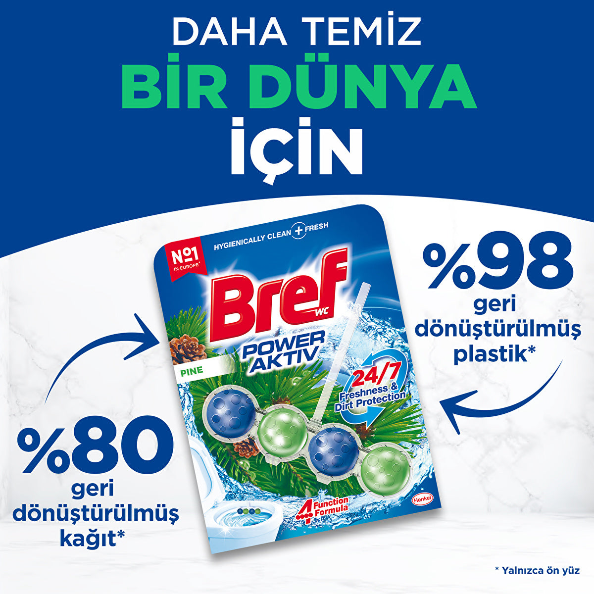 Bref Toilet Block Duopack Pine - Effective Cleaning | 2 Pack
