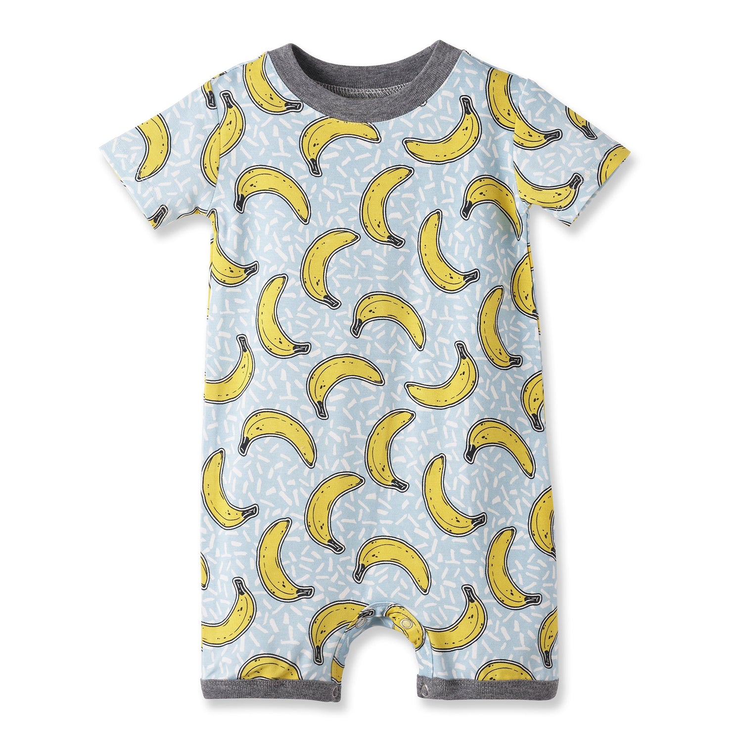 Banana Split Soft Bamboo Shorty Romper for Baby Boys