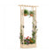 89 Inch Tall Wooden Raised Garden Bed with Side Trellis and Hanging Roof Drainage Holes