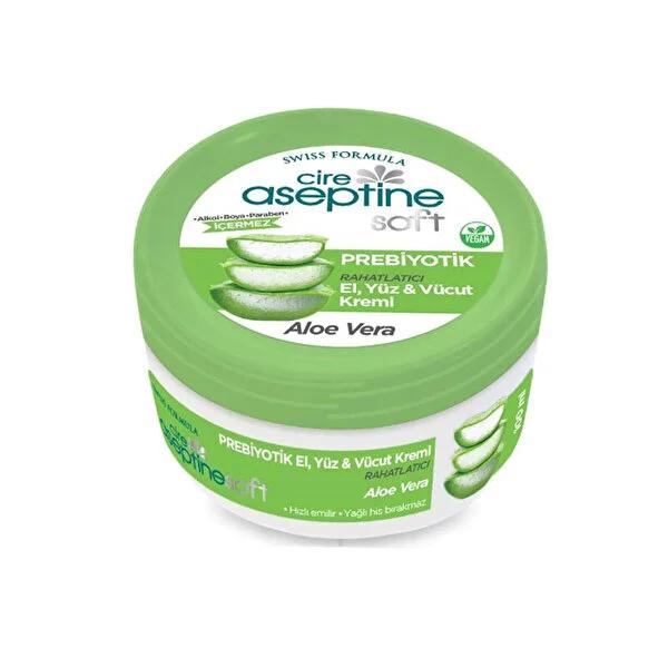 Cire Aseptine Soft Prebiyotik Aloe Vera Moisturizing Cream - Nourishing, Paraben-Free Skincare with Prebiotics, 3.38 fl oz