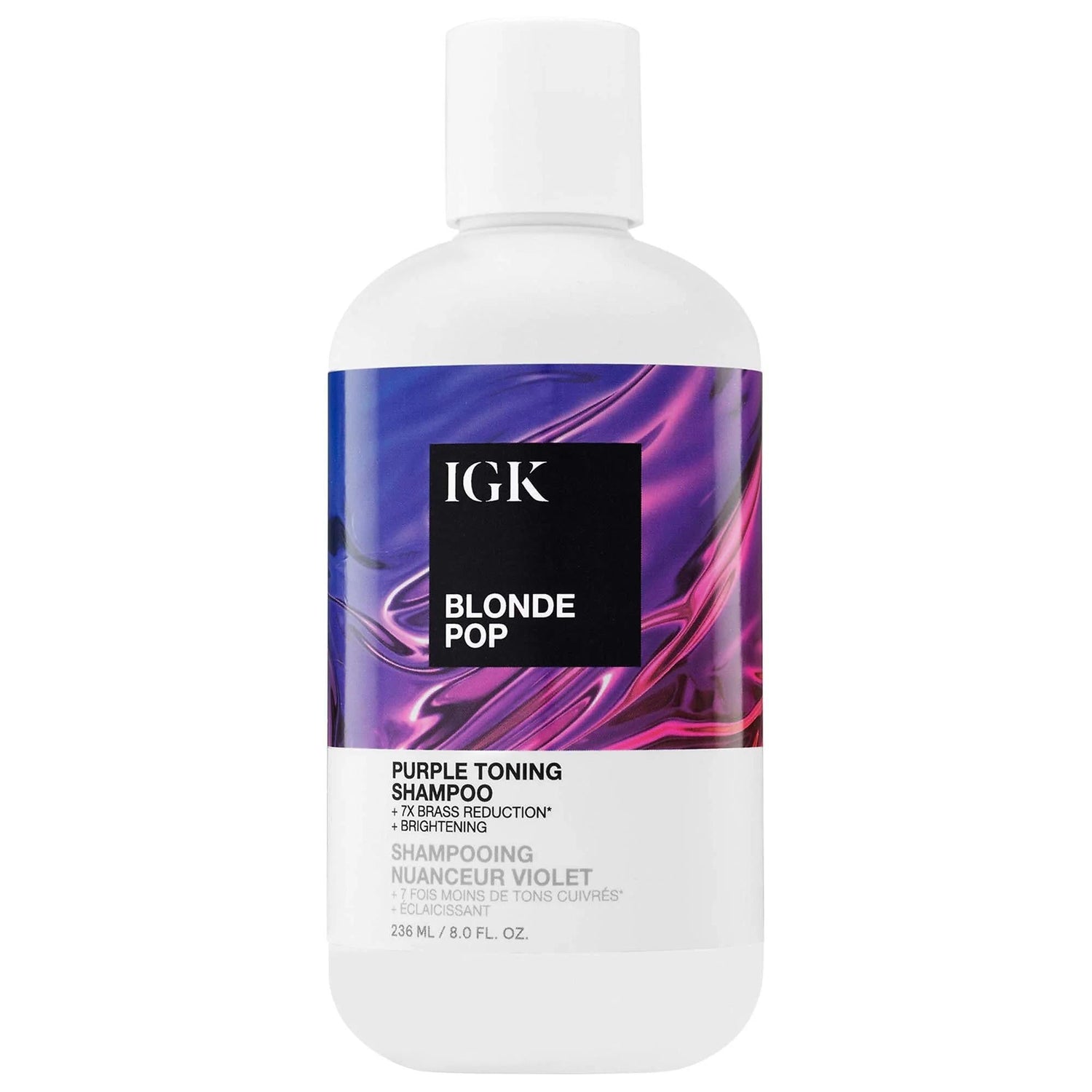 Blonde POP Purple Toning Shampoo for Blonde Hair - Neutralizes Brassiness, Moisturizes & Enhances Vibrancy