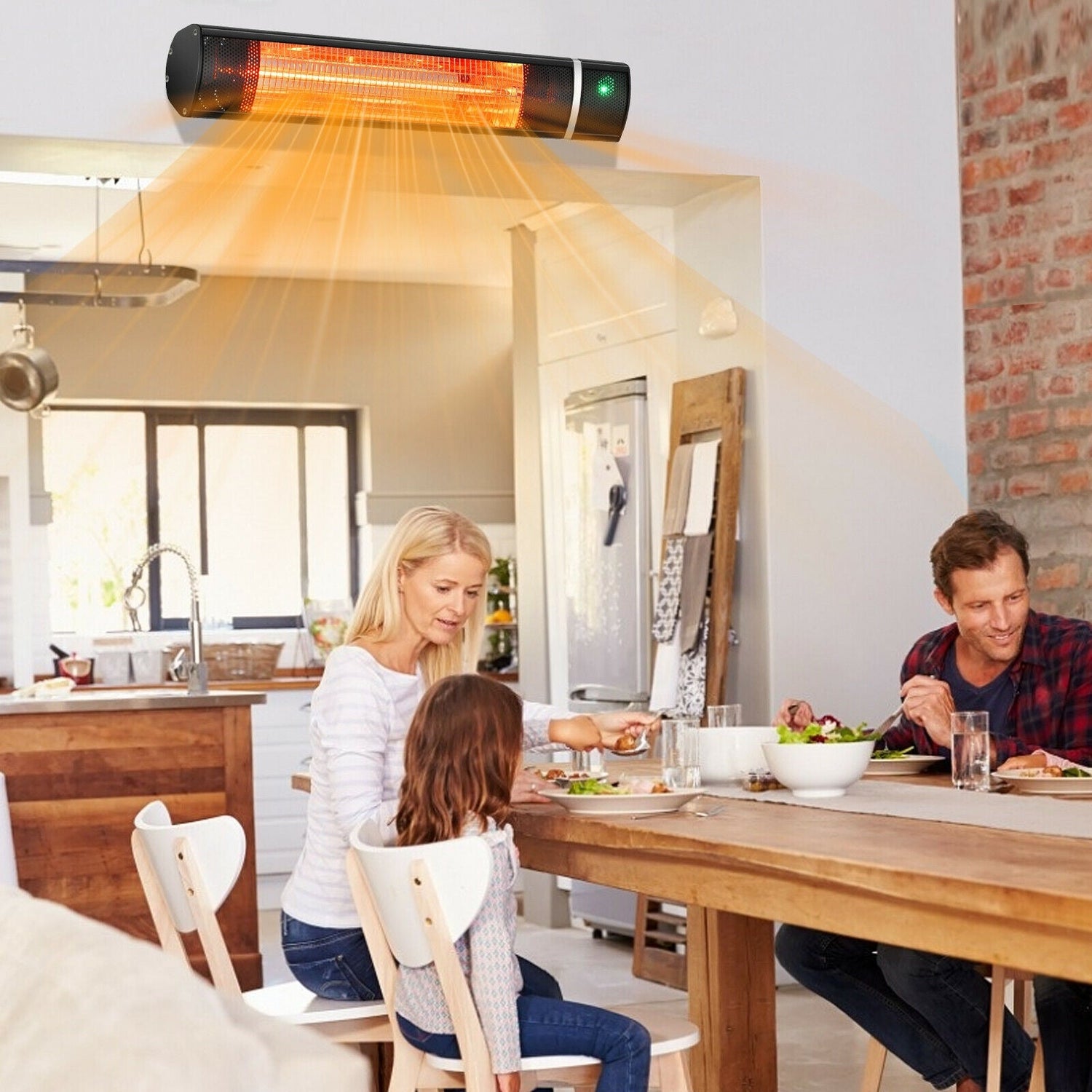 1500W Outdoor Electric Patio Heater with Remote Control