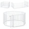 8-Panel Extra Wide Baby Gate Adjustable Pet Safety Fence with Auto-close Door