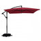 8 x 8 FT Offset Cantilever Patio Umbrella Square Hanging Outdoor Market Umbrella with 360¬∞ Rotation