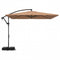 8 x 8 Square FT Solar LED Offset Cantilever Patio Umbrella with 360¬∞ Rotation