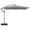 8 x 8 Square FT Solar LED Offset Cantilever Patio Umbrella with 360¬∞ Rotation