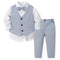 Banquet Party Gentleman Bow Tie Vest Dress Boys' Three-piece Suit