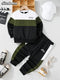 Design Sense Multicolor Hoodie Pants Two-piece Set