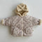 Girls' Cashmere Thickened Hooded Cotton Coat Jacket